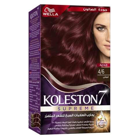 Buy Wella Koleston Hair Colour Kit 4/6 Burgundy 142ml Online - Shop Beauty  & Personal Care on Carrefour UAE