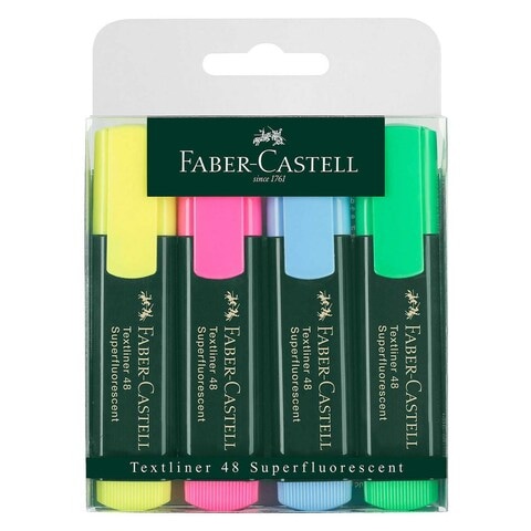 Faber-Castell Textliner 48 Super Fluorescent Highlighter Multicolour 4 PCS