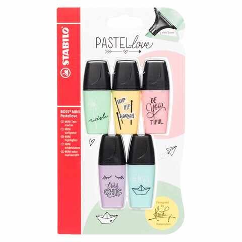 Stabilo Mini Pastel Love Highlighters Multicolour 5 PCS
