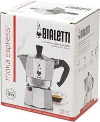 Bialetti 3 Cups Moka Espresso Maker, Be-1162, Silver, Aluminium