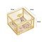 Small Nice Glass Jewelry Gift Box Gold Clean Square Size