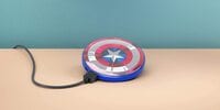 Marvel Captain America Shield Power Bank Portable Stripe Design Charges Smartphones and Tablets Officially Licensed Product  4000mAh Capacity  LED Indicator Light