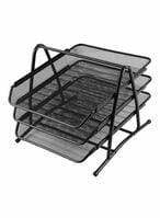 Buy Generic Metal Three Tier Stationery Tray Black in Saudi Arabia