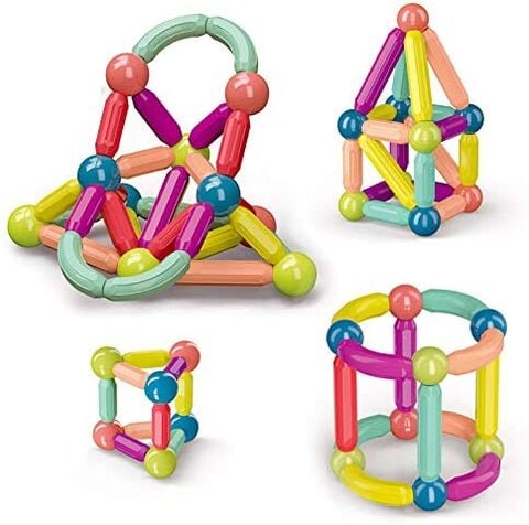 Ball and stick store building toy