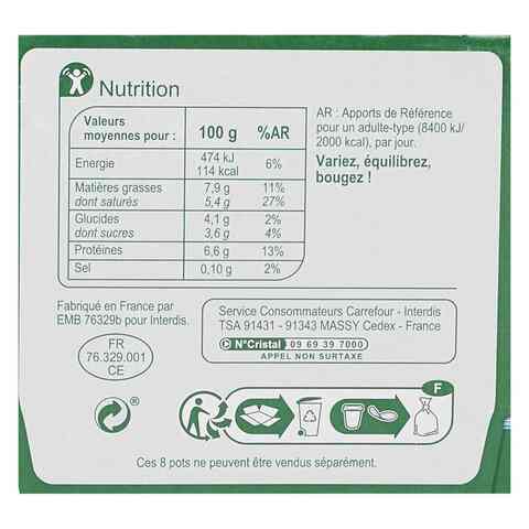 Carrefour Fresh Soft Cheese 40% Fat 100g&times;8