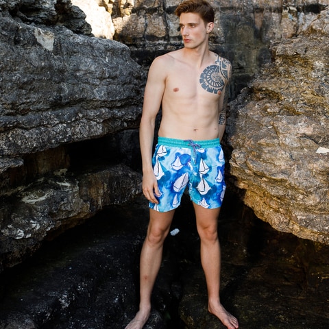 Mens swim clearance trunks with pockets