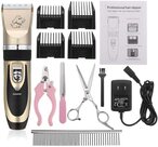 اشتري Mumoo Bear Pet Grooming Clipper Kits Low Noise Rechargeable Cordless Quiet Groomer With 4 Comb Attachments And Extra Tools For Family Pets في الامارات