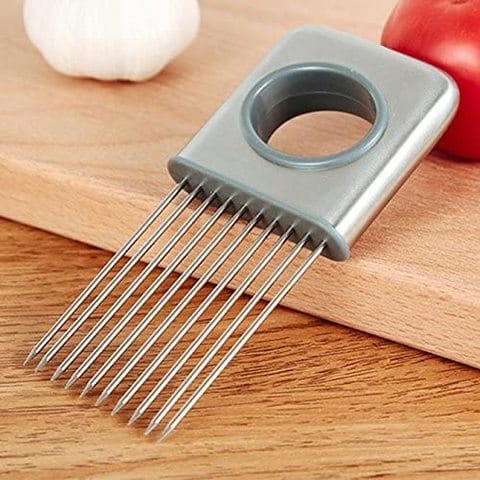 Generic - Onion Holder Vegetable Potato Cutter Slicer Gadget Stainless Steel Fork