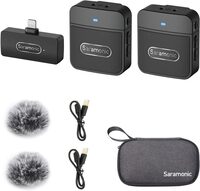 Saramonic Blink100 B4 Wireless Lavalier Microphones For iPhone iPad 2.4Ghz Plug &amp; Play Lapel Clip-On Mic With Noise