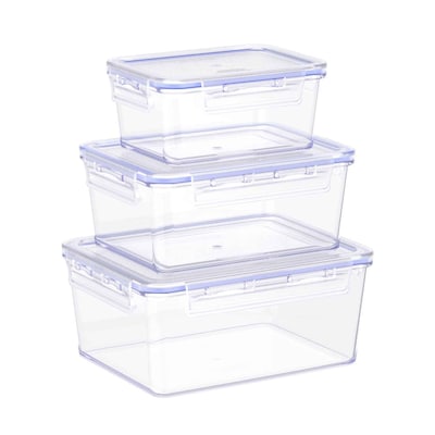 48 Pieces 3 Pieces Rectangular Crystal Clear Food Storage - Food