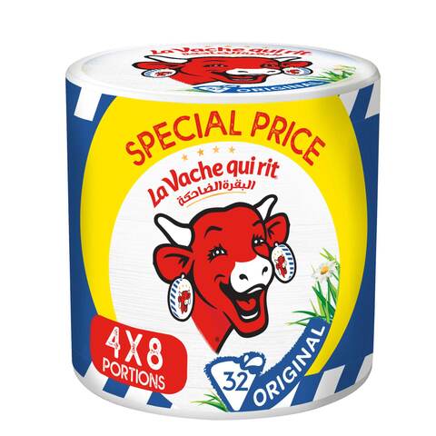 Buy La Vache Qui Rit Original Spreadable Cheese Triangles, 8 portions x4 packs, 32 Portions, 480g in Saudi Arabia