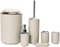 Bathroom Accessories Set 6 Piece Bath Ensemble with Smooth Surface Includes Soap Dispenser, Toothbrush Holder, Toothbrush Cup, Soap Dish for Decorative Countertop and Housewarming Gift, Beige