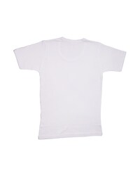4 - Pieces Cotton Round neck Undershirt Underwear Boy White ( 11-12 Years )