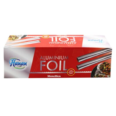 EMBOSSED ALUMINIUM FOIL-30CM*250 SQFT - 14 MIC –