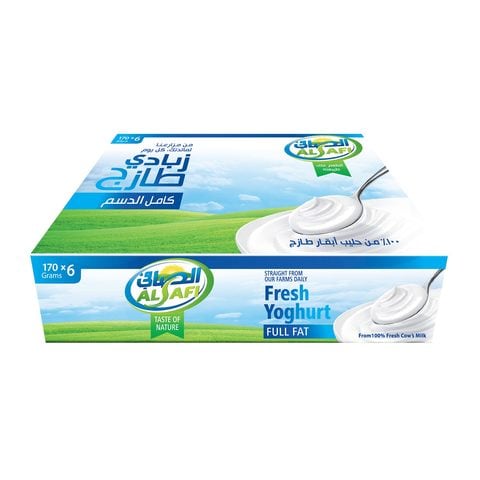 Alsafi Fresh Yoghurt Full Fat 170g &times; 6 Pieces