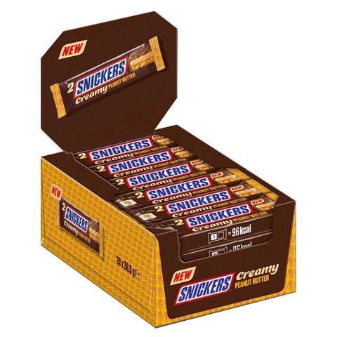 سنيكرز - شوكولاتة كريمة بزبدة الفول السوداني 36.5 جم × 24