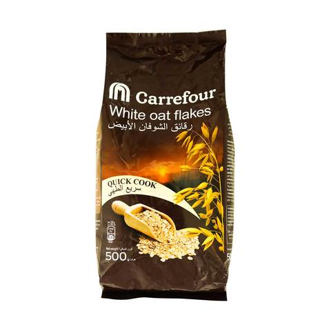 Buy Carrefour White Oat Flakes 500g in Saudi Arabia