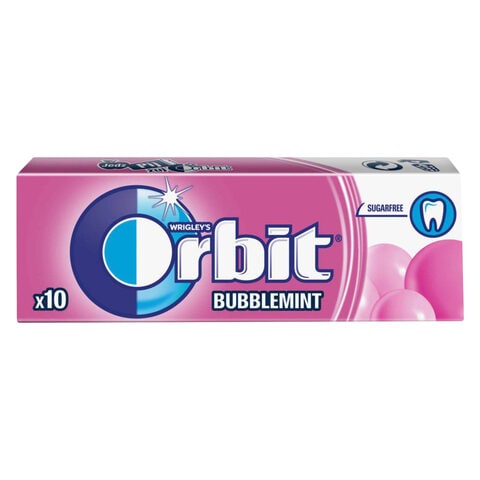 Extra White Bubblemint Chewing Gum Sugar Free 10 Pieces 14g
