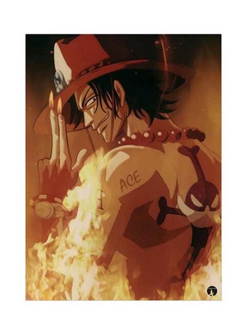 Anime One Piece Metal Plate Poster Multicolour 15x20centimeter