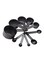 10-Piece Plastic Measuring Cups And Spoons Black