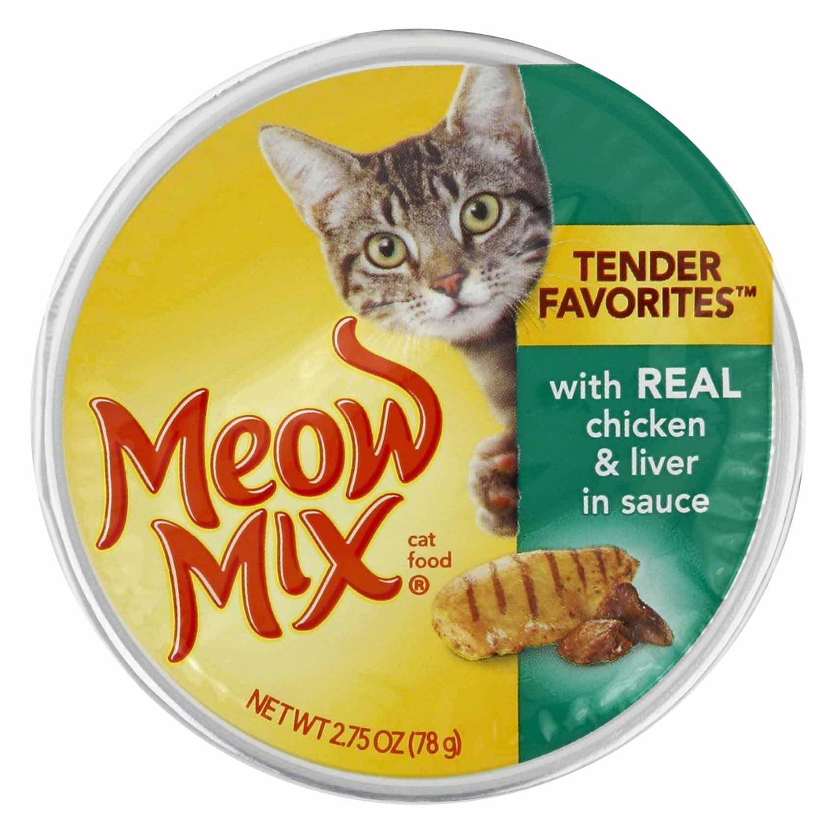 Meow Mix Tender Favorites With Real Chicken And Beef In Sauce Cat