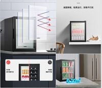 CHiQ 64L Beverage Cooling Cabinet With Static Cooling System, Glass Door, Less Noise, Super Energy Saving, Black, CSR85GCK1