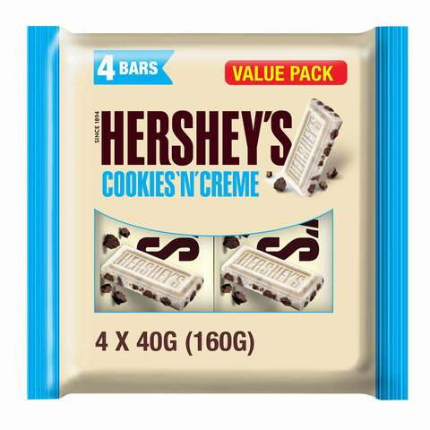 Hershey&#39;s Cookies N Creme Chocolate Bar 40g Pack Of 4