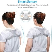 Posture Corrector Smart Vibration Reminder Adjustable Back Brace Belt Support, Blue