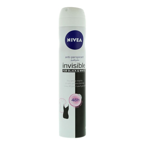 Buy NIVEA Antiperspirant Spray for Women, 48h Protection, Black  White Invisible Original, 200ml in Saudi Arabia