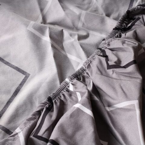 رزلان UAE- طقم غطاء لحاف  بتصميم الأبجدية الجميلة لسرير مفرد أو توأم مع شرشف مثبت (3 قطع)