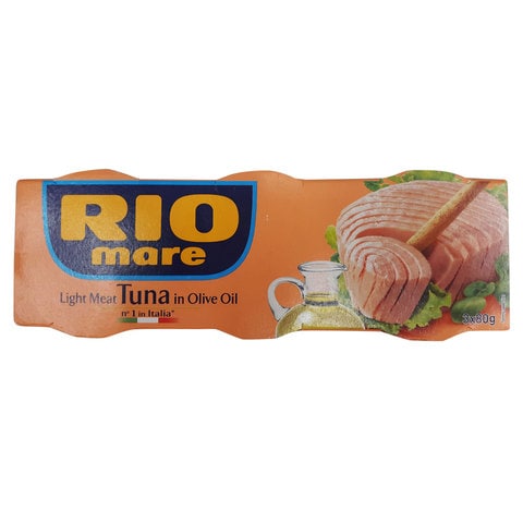 ريو ماري لحم تونة خفيف بزيت الزيتون 80 جرام × 3