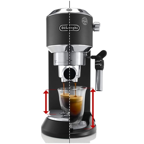 De&#39;Longhi Dedica Style Pump Espresso Coffee Machine, Black, EC685.BK