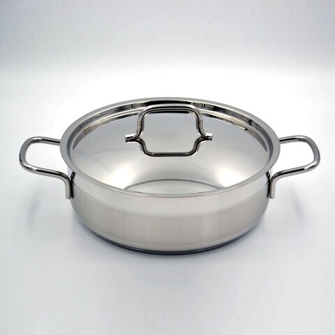 Korkmaz Alfa Extra Deep Stainless Steel Casserole Pot 30X20 Cm / 14.0 L