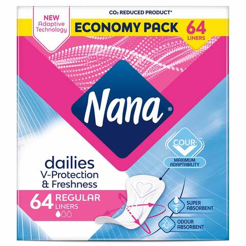 Nana Pantyliners Economy Pack Regular 64 Pads