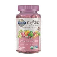 Garden Of Life Mykind Organics Women&#39;s Gummy Vitamins - Berry - Certified Organic, Non-Gmo, Vegan, Kosher Complete Multi - Methyl B12, C &amp; D3 - Gluten, Soy &amp; Dairy Free, 120 Real Fruit Gummies