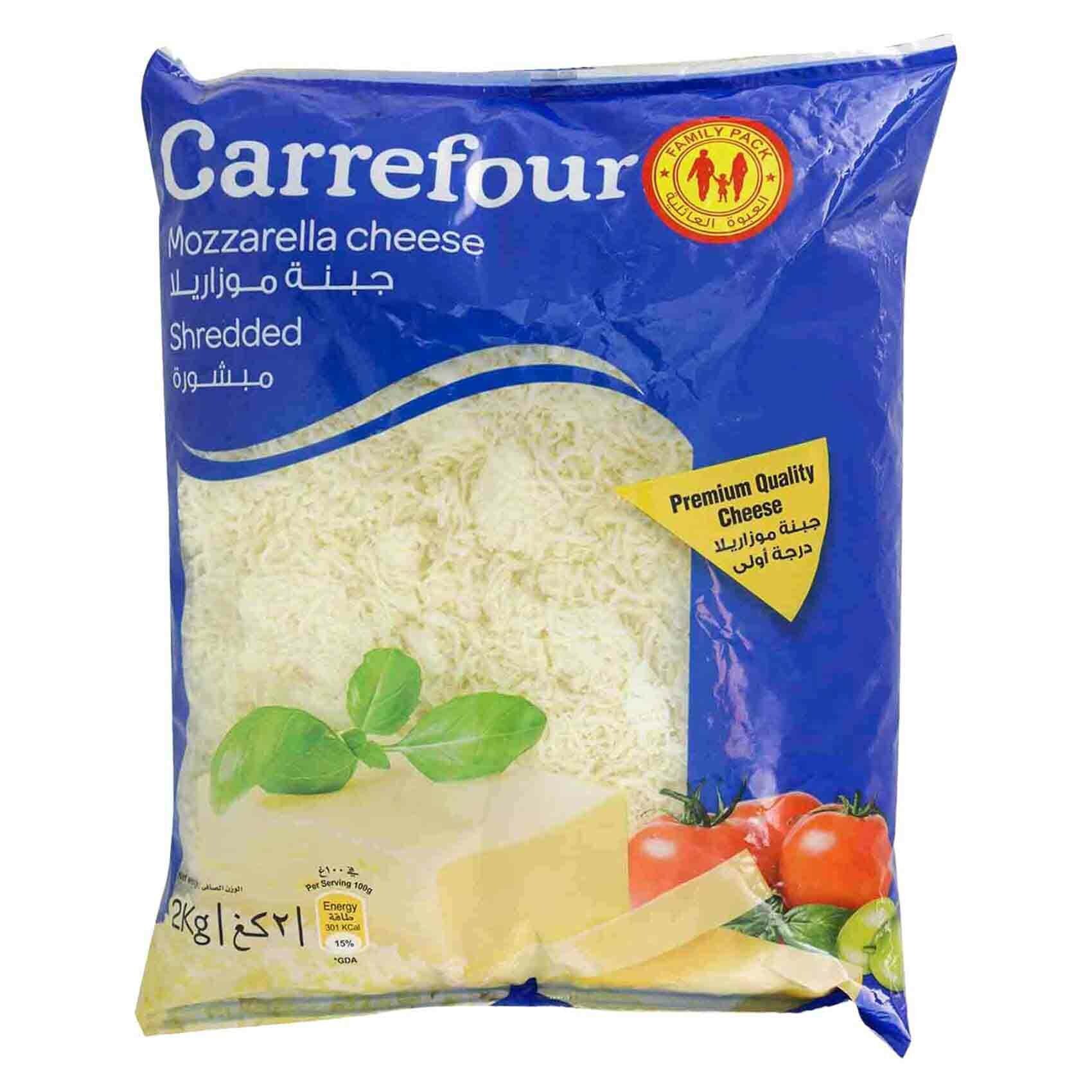 Buy Carrefour Shredded Mozzarella Cheese 2kg Online Shop