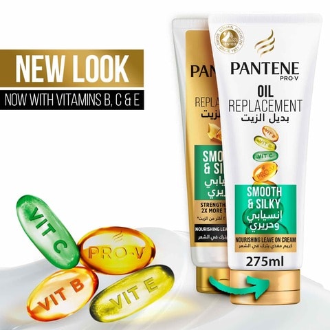 Pantene Pro-V Smooth &amp; Silky Oil Replacement for Frizzy Hair Leave-In Conditioner 275 ml