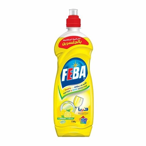 Feba Dishwashing Liquid - Yellow Lemon Scent - 730ml