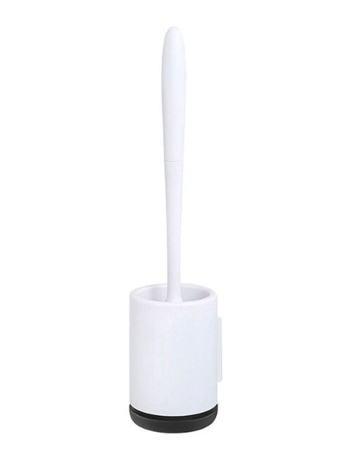 Generic - Toilet Cleaning Brush With Holder White/Black 39.5 x 7.5centimeter