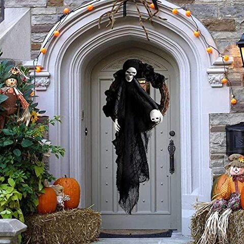 Halloween store door hanging