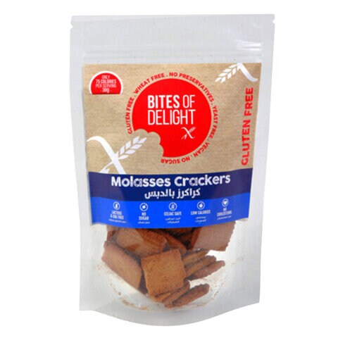 Bites Of Delight Gluten Free Vegan Molasses Crackers 80g