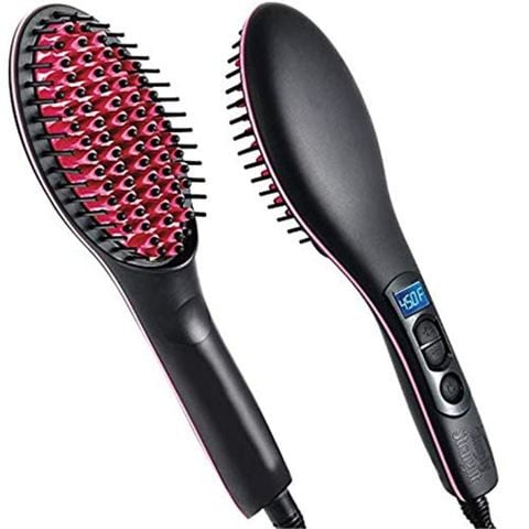Buy Simply Straight Ceramic Hair Straightening Brush, Black/Pink Online -  Shop Beauty & Personal Care on Carrefour UAE