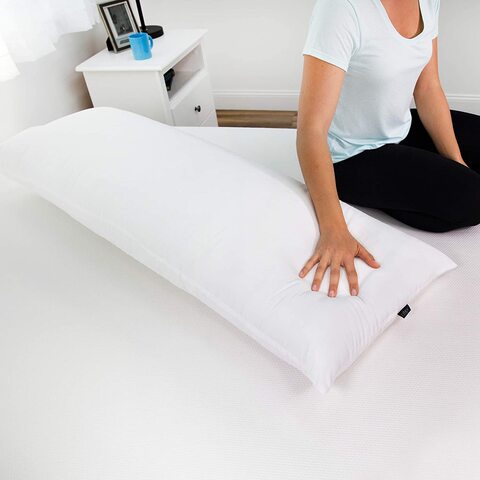 Maestro Full Body Downproof Microfiber 1400 gm filling 100% Cotton Pillow, Breathable Large Body Pillow for Side Sleepers, 45x 120 cm