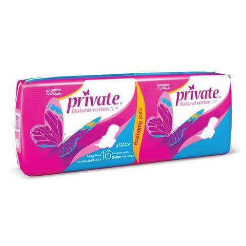 Private Extra Thin Long Pads - 16 Pads