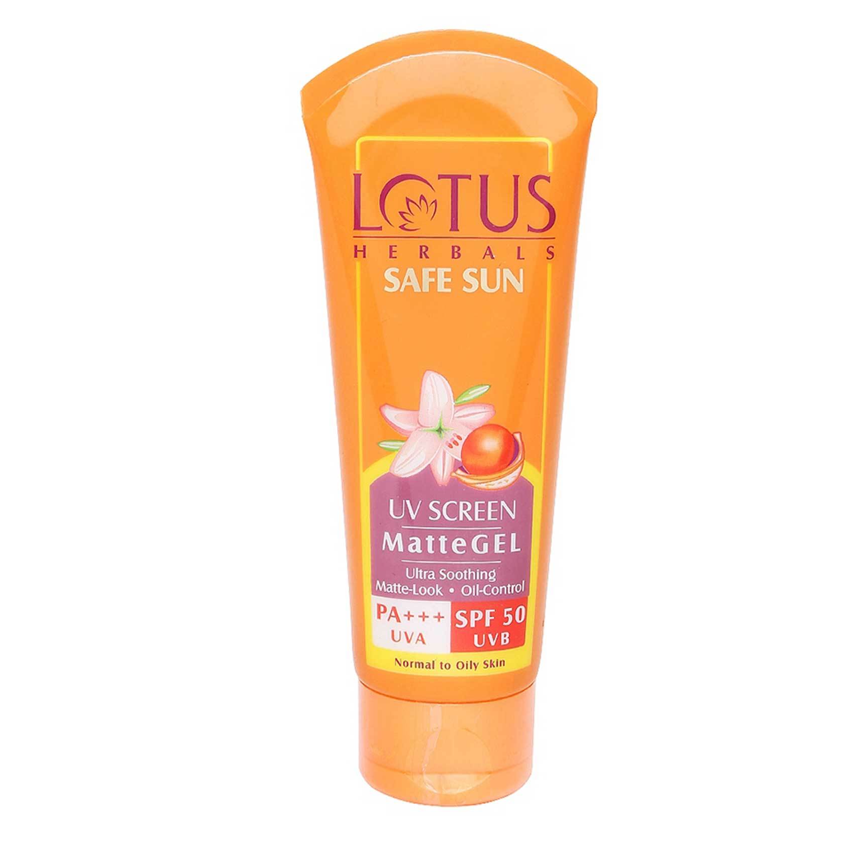 Buy Lotus Herbals Safe Sun UV Screen Matte Gel 100g Online Shop