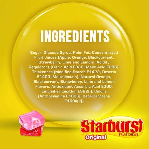 Starburst Original Fruit Chews Candy 165g