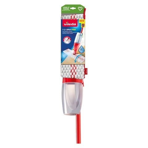 Buy Vileda ProMist Max Flip Spray Flat Mop 167861 Red Online - Shop  Cleaning & Household on Carrefour UAE