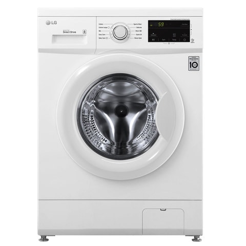 LG Front Load Washing Machine FH2J3QDNP0 7Kg White (Plus Extra Supplier&#39;s Delivery Charge Outside Doha)