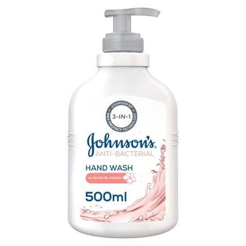 اشتري جونسون صابون اليدين مضاد للبكتيريا  بزهرة اللوز 500 ملل في الامارات