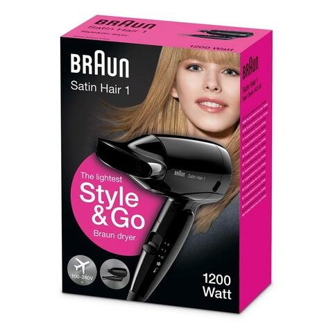 Braun Satin Hair 3 HD 130 Style&amp;Go Travel Dryer 1200 W
